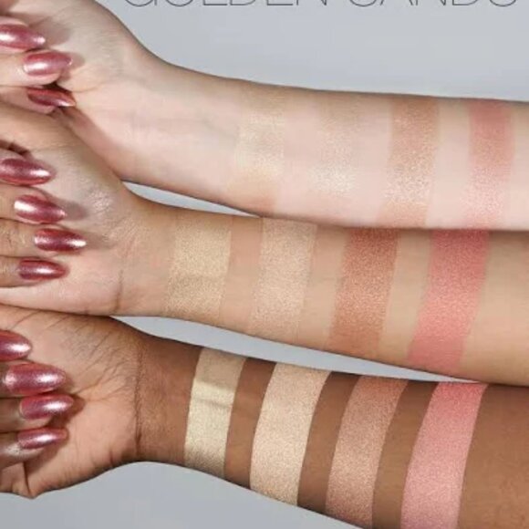 BNIB Huda Beauty 3D Highlighter Palette - Golden Sands Edition - Picture 2 of 4